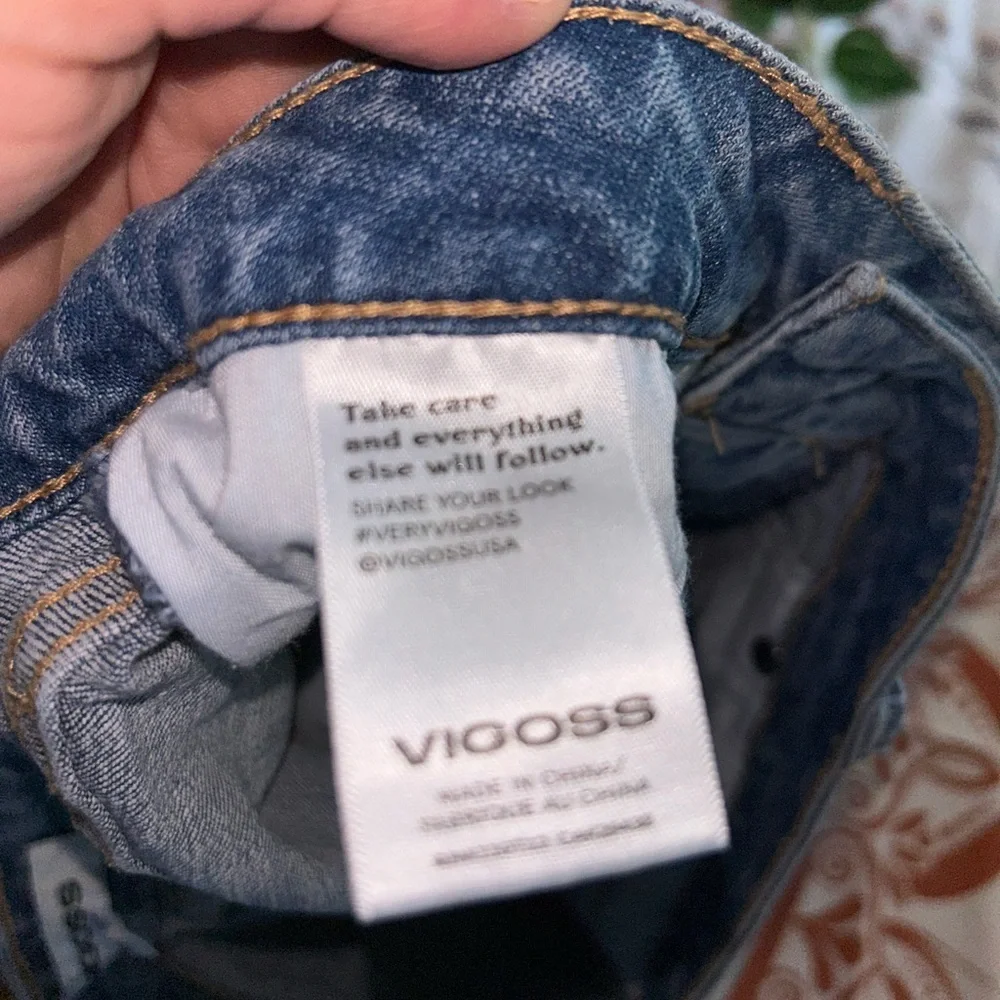 VIGOSS ACE HIGH RISE FRAYED HEM SHORT LIGHT BLUE